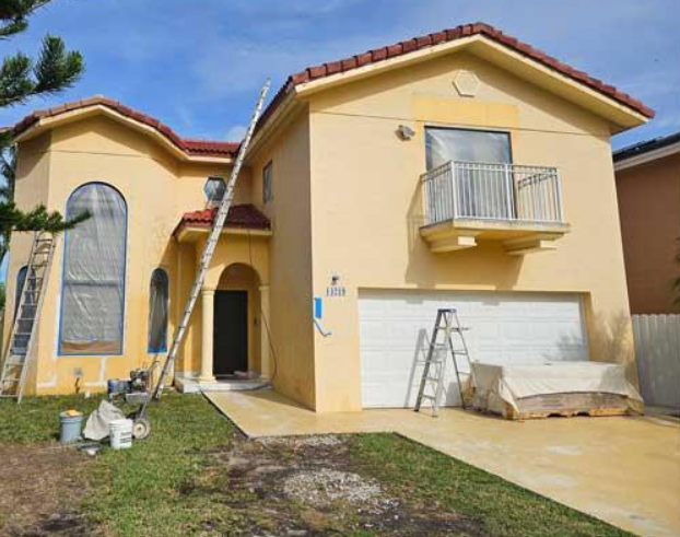 House exterior before painting