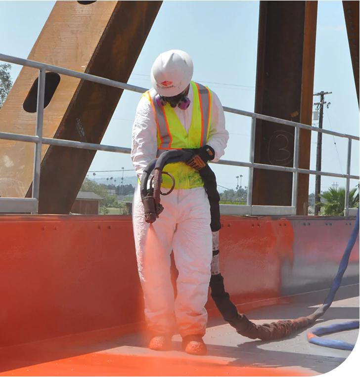 Industrial structure painting work