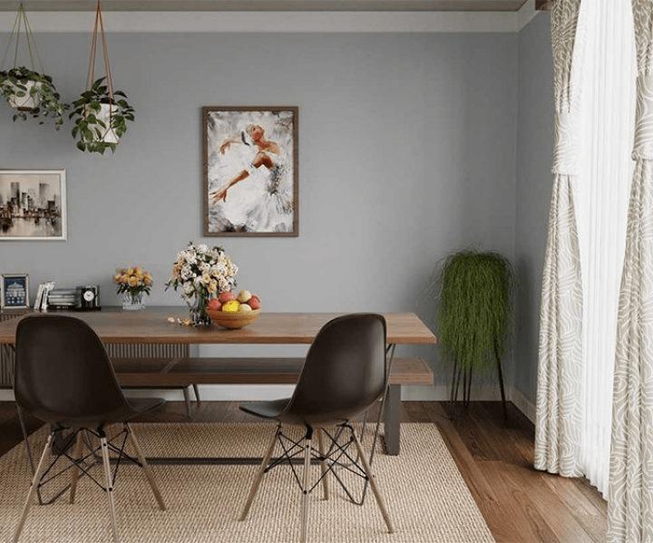 Metallic texture wall paint finish