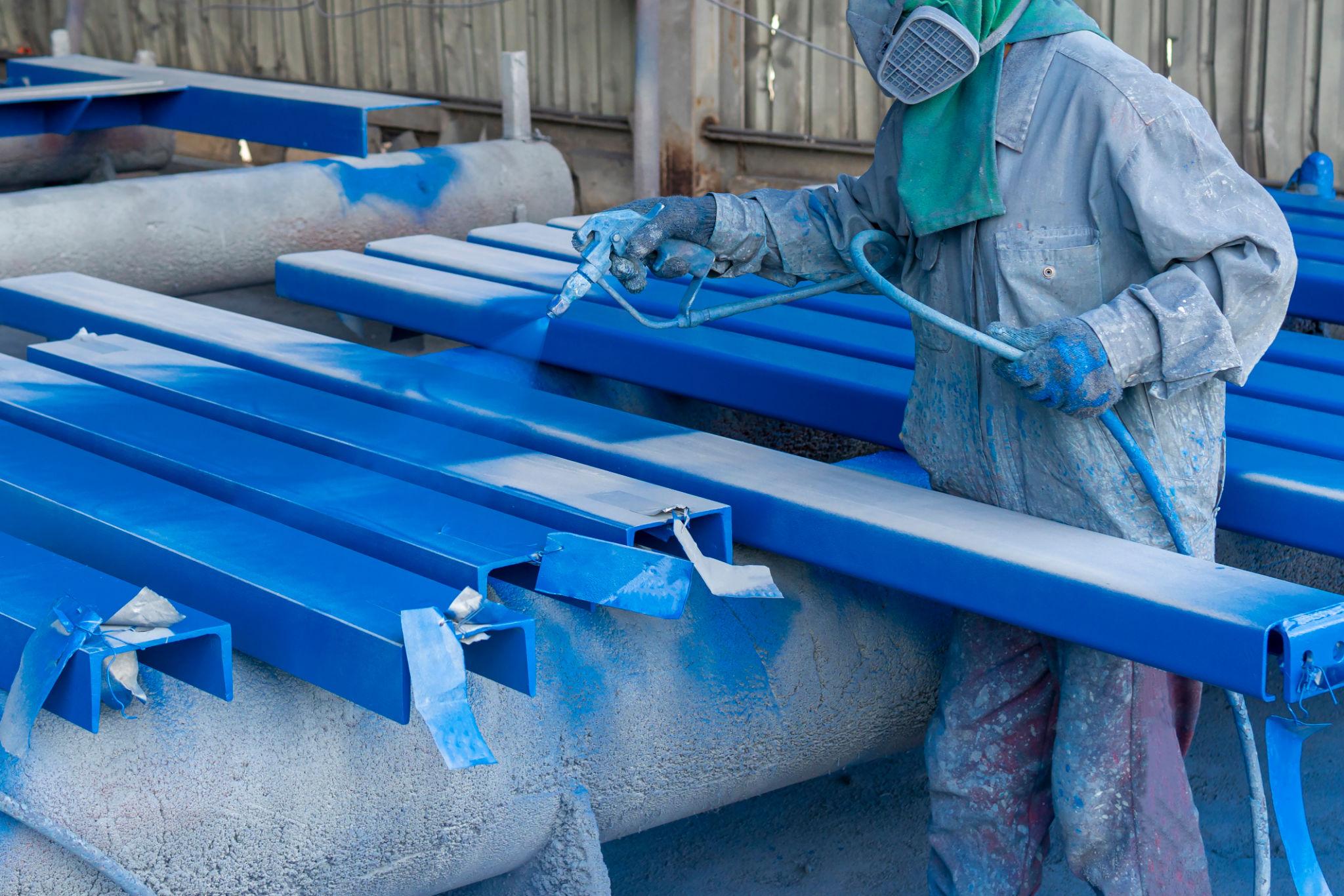 Industrial coatings services for factories steel structures and machinery in Chennai