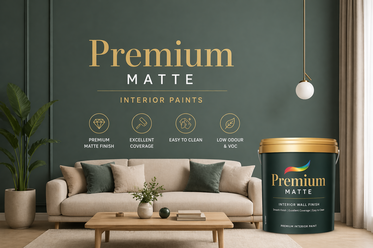 Premium Matte Interior Wall Paint
